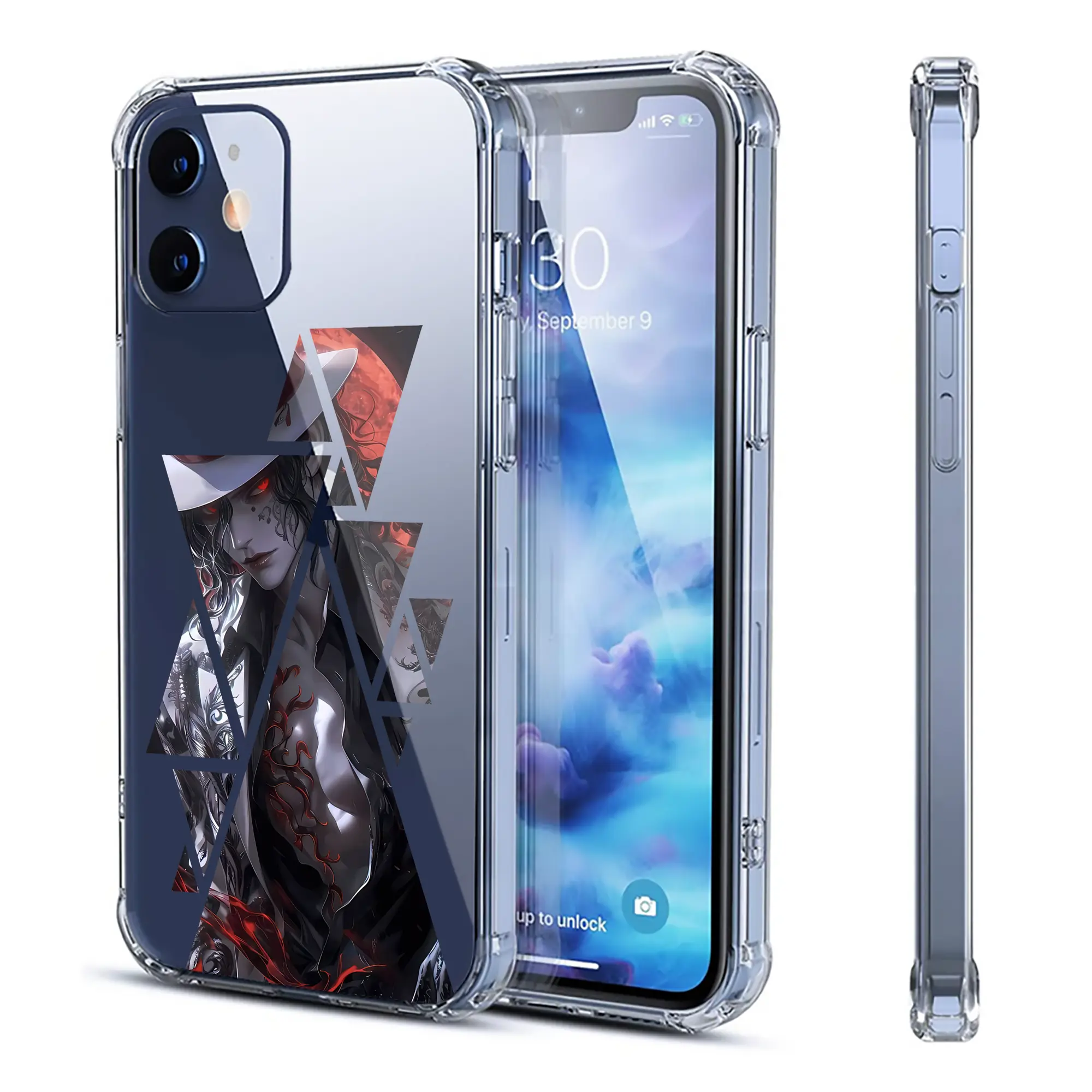 鬼滅の刃 グッズ,鬼舞辻 無惨 - IPhone 12シリーズ対応 ・ 透明スマホケース ・ クリアソフトケース ・ TPU素材 ・ 耐衝撃 ・ 高密着 ・ 防汚 防指紋 ・ 簡単着脱